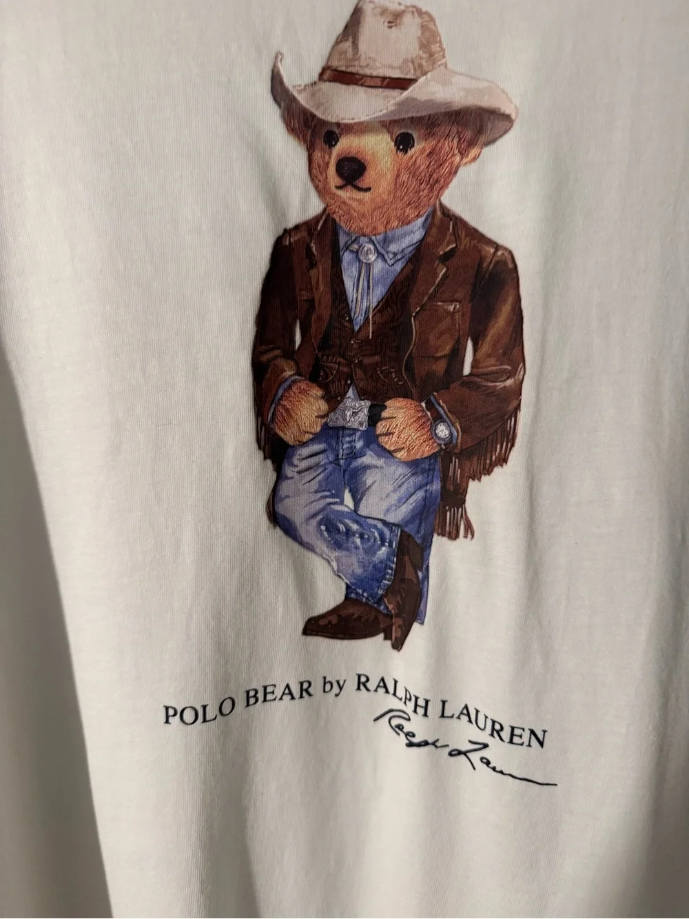 Ralph Lauren Denim & Supply Rare Polo Bear Cowboy Long Sleeve Shirt Size XL - Picture 2 of 7